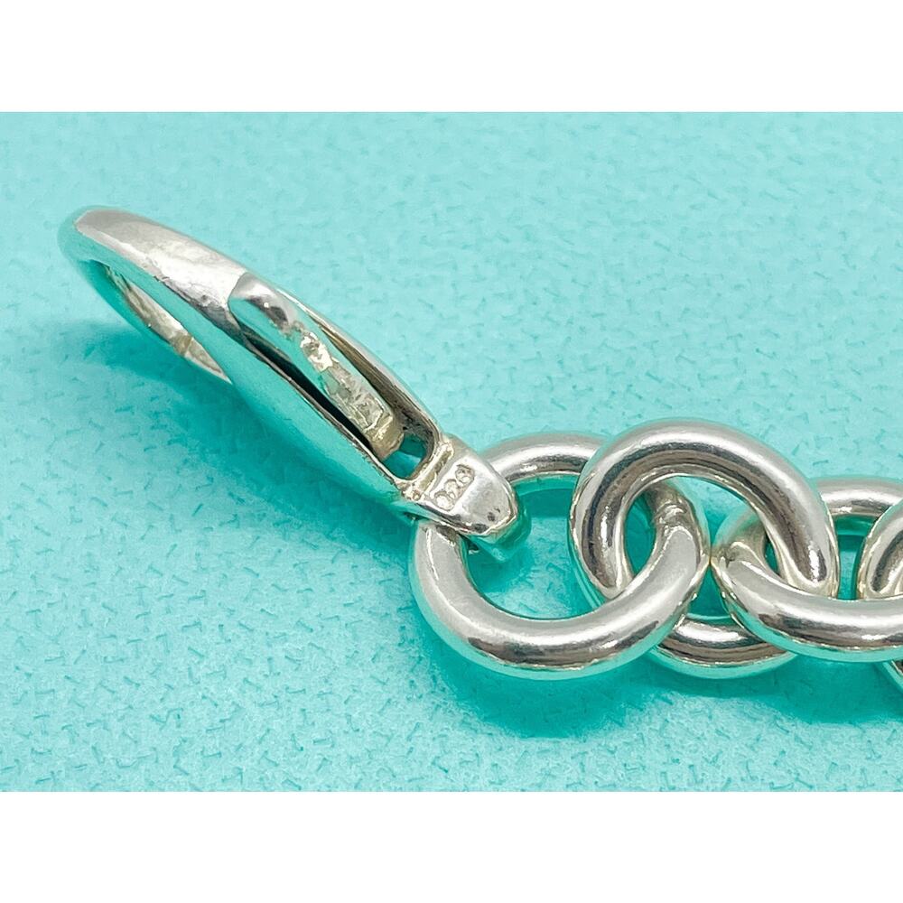 Tiffany & Co. Return To Sterling Silver Oval Tag Choker Pendant Necklace 15" - Picture 8 of 11